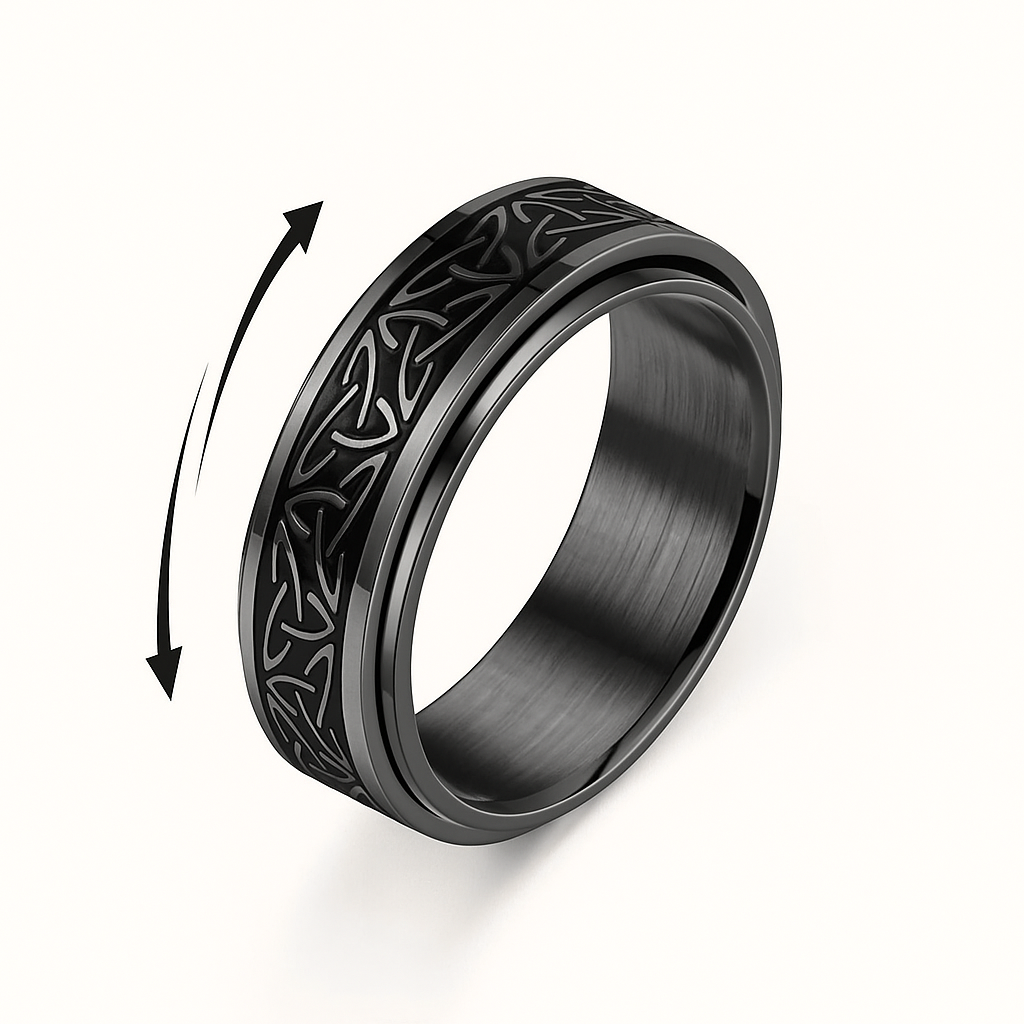 RuneGuard™ Nordic Celtic Spinner Ring | Anti-Anxiety Stainless Steel Band